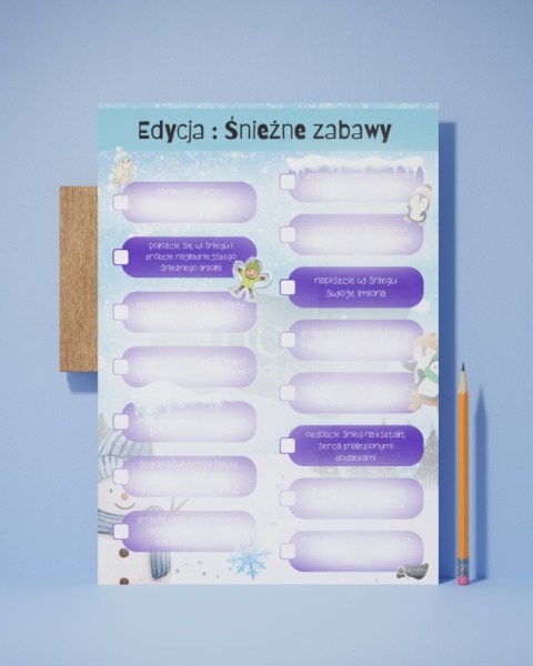 śnieżne zabawy karta